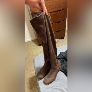 Knee high brown boots